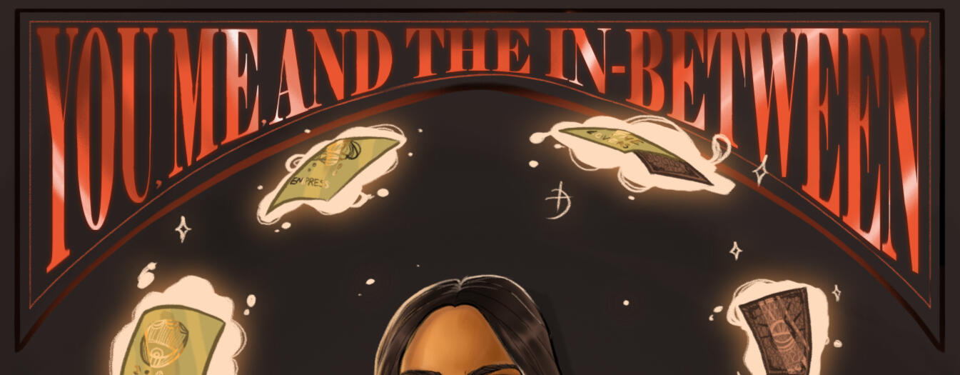 Podcast Cover art and Title design for 'You, Me and the In-Between'